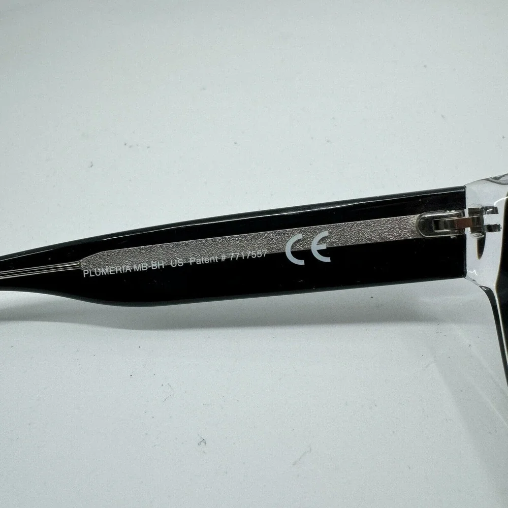 Maui Jim Sunglasses Frames MJ768-02K PLUMERIA‎ 55/17-135 Black Full Rim H11045